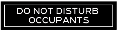 Designer Rider- Do Not Disturb Occupants