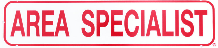 Rider Sign-AREA SPECIALIST