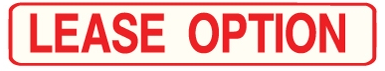 Rider Sign-LEASE OPTION