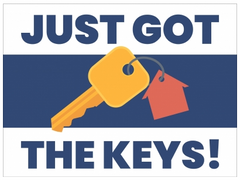 Happy New Owner/Just Got Keys Photo Prop Sign