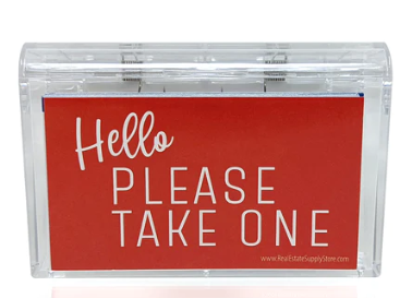 Outdoor Acrylic Business Card Holder