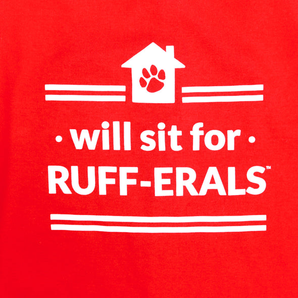 Dog Bandana-will sit for RUFF-ERALS
